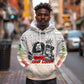 Afro King of Reggae Legend Bob Hoodie Rastafari Lion Cannabis Typography Style