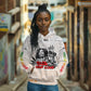 Afro King of Reggae Legend Bob Hoodie Rastafari Lion Cannabis Typography Style