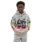 Afro King of Reggae Legend Bob Kid Hoodie Rastafari Lion Cannabis Typography Style