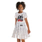 Afro King of Reggae Legend Bob Kid Short Sleeve Dress Rastafari Lion Cannabis Typography Style