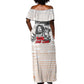 Afro King of Reggae Legend Bob Off Shoulder Maxi Dress Rastafari Lion Cannabis Typography Style
