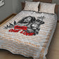 Afro King of Reggae Legend Bob Quilt Bed Set Rastafari Lion Cannabis Typography Style