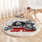 Afro King of Reggae Legend Bob Round Carpet Rastafari Lion Cannabis Typography Style