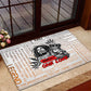 Afro King of Reggae Legend Bob Rubber Doormat Rastafari Lion Cannabis Typography Style