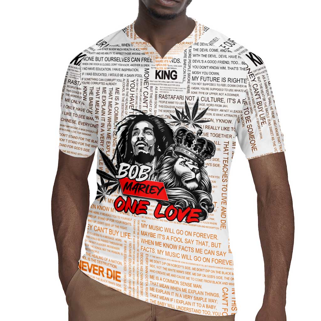 Afro King of Reggae Legend Bob Rugby Jersey Rastafari Lion Cannabis Typography Style