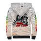 Afro King of Reggae Legend Bob Sherpa Hoodie Rastafari Lion Cannabis Typography Style