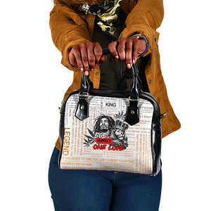 Afro King of Reggae Legend Bob Shoulder Handbag Rastafari Lion Cannabis Typography Style