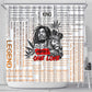 Afro King of Reggae Legend Bob Shower Curtain Rastafari Lion Cannabis Typography Style