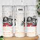 Afro King of Reggae Legend Bob Skinny Tumbler Rastafari Lion Cannabis Typography Style