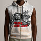 Afro King of Reggae Legend Bob Sleeveless Zip Hoodie Rastafari Lion Cannabis Typography Style - African Pride