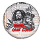 Afro King of Reggae Legend Bob Spare Tire Cover Rastafari Lion Cannabis Typography Style