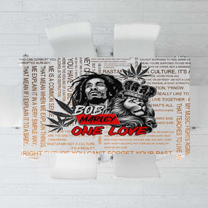Afro King of Reggae Legend Bob Tablecloth Rastafari Lion Cannabis Typography Style