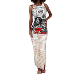Afro King of Reggae Legend Bob Tank Maxi Dress Rastafari Lion Cannabis Typography Style