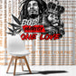 Afro King of Reggae Legend Bob Window Curtain Rastafari Lion Cannabis Typography Style
