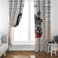 Afro King of Reggae Legend Bob Window Curtain Rastafari Lion Cannabis Typography Style