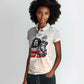 Afro King of Reggae Legend Bob Women Polo Shirt Rastafari Lion Cannabis Typography Style