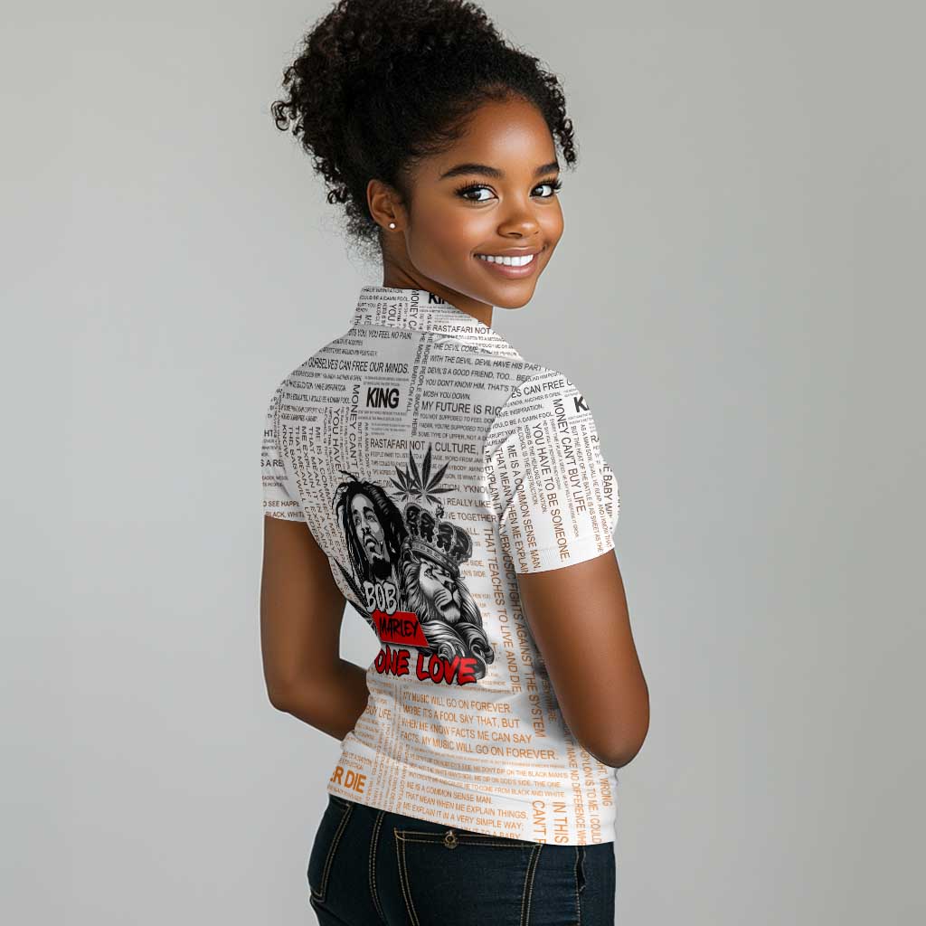 Afro King of Reggae Legend Bob Women Polo Shirt Rastafari Lion Cannabis Typography Style