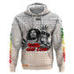 Afro King of Reggae Legend Bob Zip Hoodie Rastafari Lion Cannabis Typography Style