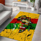 Black History Month Africa Area Rug Strength Love and Justice Typography