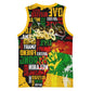 Black History Month Africa Basketball Jersey Strength Love and Justice Typography - African Pride