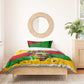 Black History Month Africa Bedding Set Strength Love and Justice Typography