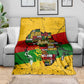 Black History Month Africa Blanket Strength Love and Justice Typography
