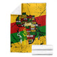 Black History Month Africa Blanket Strength Love and Justice Typography