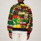 Black History Month Africa Bomber Jacket Strength Love and Justice Typography