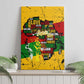 Black History Month Africa Canvas Wall Art Strength Love and Justice Typography