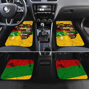 Black History Month Africa Car Mats Strength Love and Justice Typography