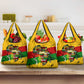 Black History Month Africa Grocery Bag Strength Love and Justice Typography