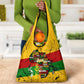 Black History Month Africa Grocery Bag Strength Love and Justice Typography