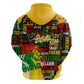 Black History Month Africa Hoodie Strength Love and Justice Typography