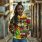 Black History Month Africa Hoodie Strength Love and Justice Typography
