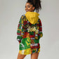 Black History Month Africa Hoodie Dress Strength Love and Justice Typography