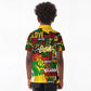 Black History Month Africa Kid Polo Shirt Strength Love and Justice Typography