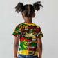 Black History Month Africa Kid T shirt Strength Love and Justice Typography