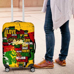 Black History Month Africa Luggage Cover Strength Love and Justice Typography