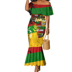 Black History Month Africa Mermaid Dress Strength Love and Justice Typography