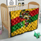 Black History Month Africa Quilt Strength Love and Justice Typography