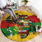 Black History Month Africa Round Carpet Strength Love and Justice Typography
