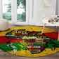 Black History Month Africa Round Carpet Strength Love and Justice Typography