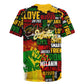 Black History Month Africa Rugby Jersey Strength Love and Justice Typography