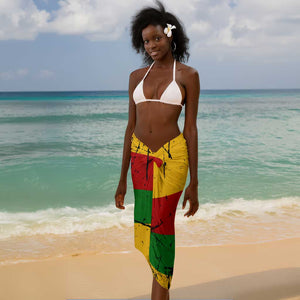 Black History Month Africa Sarong Strength Love and Justice Typography