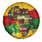 Black History Month Africa Spare Tire Cover Strength Love and Justice Typography