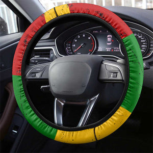 Black History Month Africa Steering Wheel Cover Strength Love and Justice Typography
