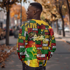 Black History Month Africa Sweatshirt Strength Love and Justice Typography