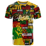 Black History Month Africa T shirt Strength Love and Justice Typography
