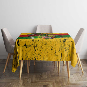 Black History Month Africa Tablecloth Strength Love and Justice Typography