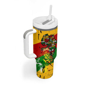 Black History Month Africa Tumbler With Handle Strength Love and Justice Typography
